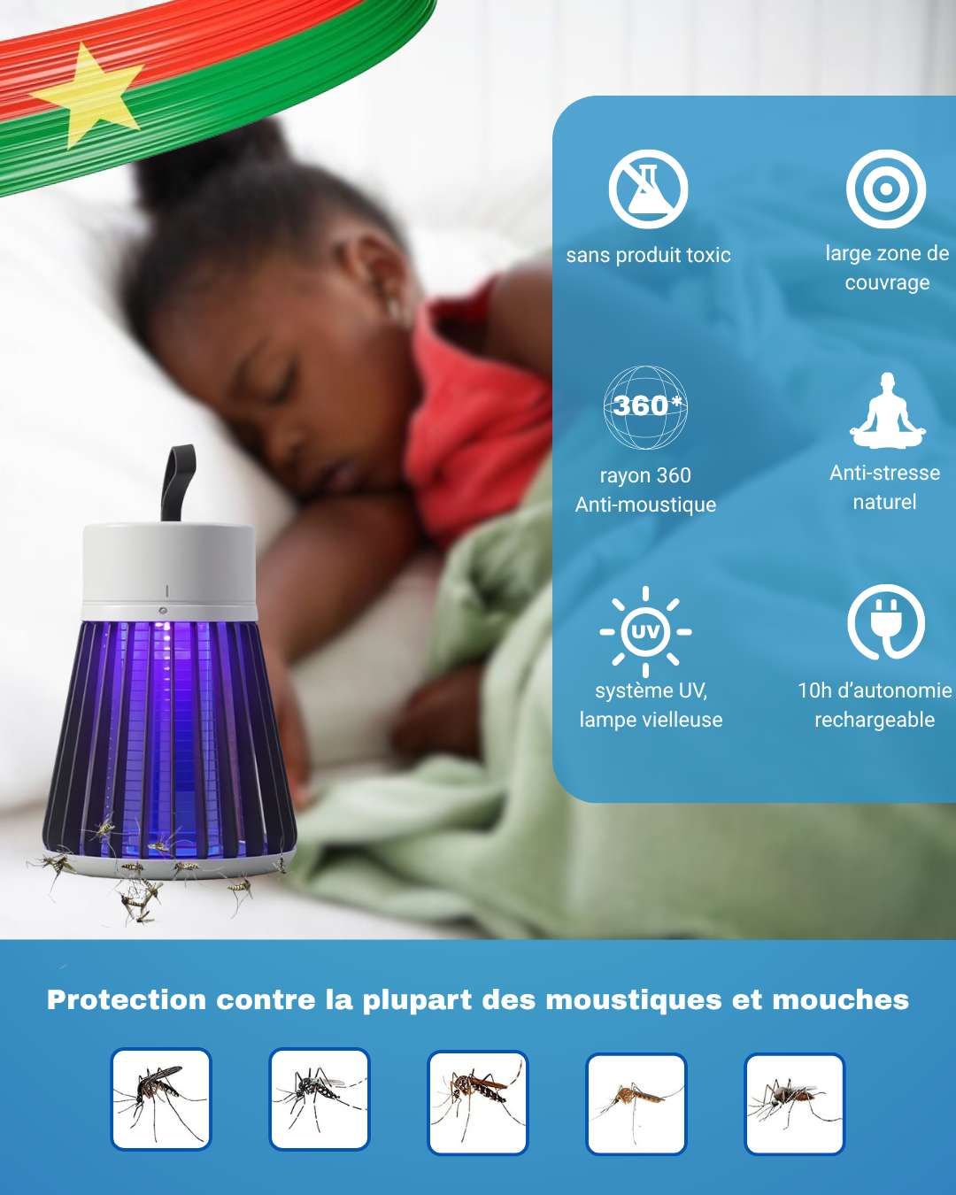 🕯️Lampe Anti-Moustique Rechargeable